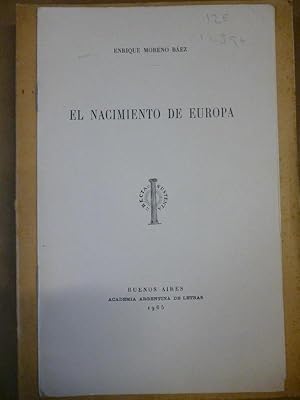Bild des Verkufers fr El Nacimiento de Europa. zum Verkauf von Carmichael Alonso Libros