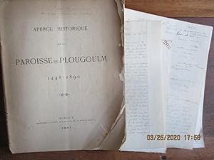 Aperçu historique sur la Paroisse de Plougoulm 1448/1890, de Jacques TANGUY