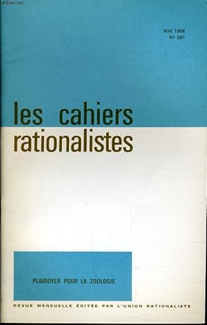 Image du vendeur pour LES CAHIERS RATIONALISTES n265 : Playdoyer pour la zoologie mis en vente par Le-Livre