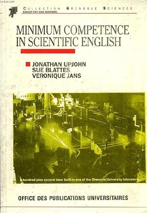 Seller image for MINIMUM COMPETENCE IN SCIENTIFIC ENGLISH for sale by Le-Livre