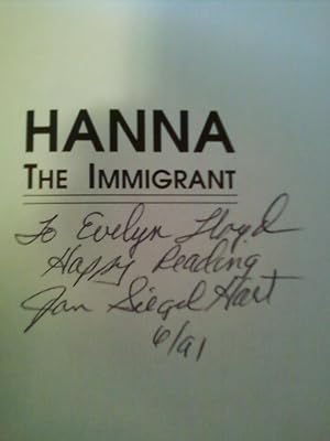 Imagen del vendedor de Hanna The Immigrant a la venta por Tangible Tales