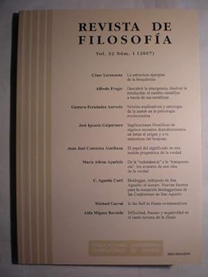 Imagen del vendedor de Revista de Filosofa. Vol. 32. Num. 1 ( 2007 ) a la venta por Librera Antonio Azorn