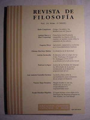 Imagen del vendedor de Revista de Filosofa. Vol. 30. Num. 2 ( 2005 ) a la venta por Librera Antonio Azorn