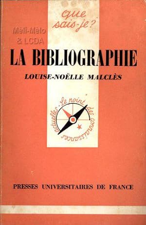Seller image for La Bibliographie (Que sais-je) for sale by JLG_livres anciens et modernes