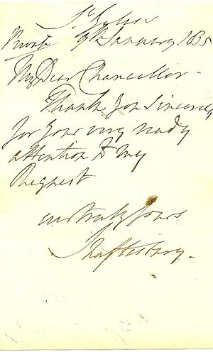 Image du vendeur pour Original Letter addressed to the Chancellor mis en vente par Rosenlund Rare Books & Manuscripts