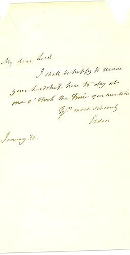 Imagen del vendedor de Original letter dated January 30th a la venta por Rosenlund Rare Books & Manuscripts