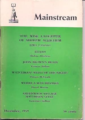 Seller image for Mainstream, Vol. 12, No. 12, December 1959 for sale by Cragsmoor Books