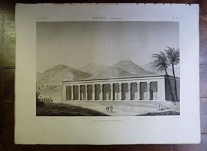 DESCRIPTION DE L'EGYPTE. Thèbes. Qournah. Vue perspective du palais. (ANTIQUITES, volume II, plan...