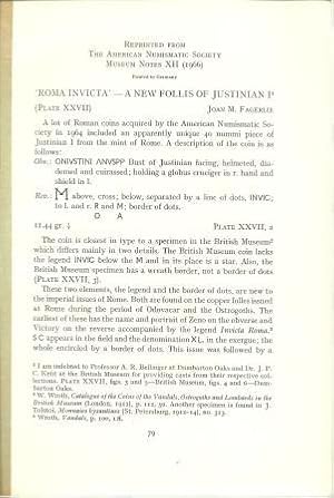 Imagen del vendedor de Roma Invicta - A New Follis of Justinian I a la venta por Works on Paper
