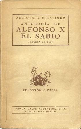 Image du vendeur pour Antologia De Alfonso X El Sabio mis en vente par Works on Paper