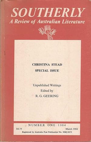 Southerly: Christina Stead Special Issue Unpublished Writings