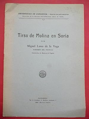 Imagen del vendedor de Tirso de Molina en Soria. a la venta por Carmichael Alonso Libros