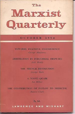 Immagine del venditore per Marxist Quarterly, Vol. 1, Number 4, October 1954 venduto da Cragsmoor Books