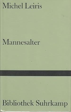 Imagen del vendedor de Mannesalter / Michel Leiris. [Dt. von Kurt Leonhard]; Bibliothek Suhrkamp ; Bd. 427 a la venta por Licus Media
