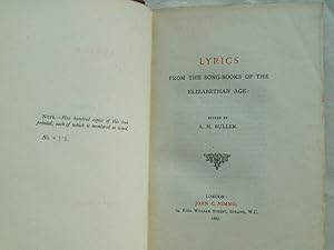 Lyrics from the Song-Books of the Elizabethan Age