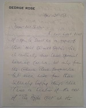 Autographed Letter Signed about Noel Coward