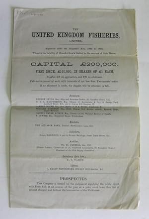 The United Kingdom Fisheries, Limited: Registered Under the Companies Acts, 1862 to 1880, Whereby...