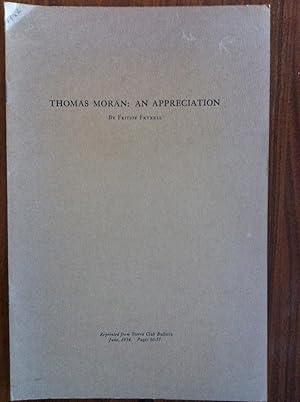 Imagen del vendedor de Thomas Moran: An appreciation a la venta por Epilonian Books