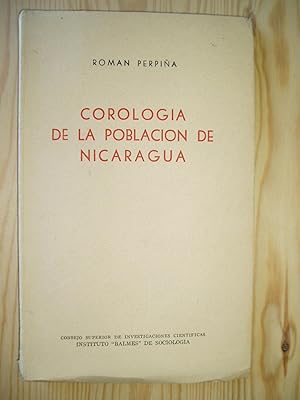 Bild des Verkufers fr Corologia de la poblacion de Nicaragua zum Verkauf von Expatriate Bookshop of Denmark