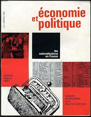 Seller image for ECONOMIE ET POLITIQUE (revue marxiste d'conomie) n 126 : Salaires depuis 1957 - L'accord de Bruxelles et le march commun for sale by Le-Livre