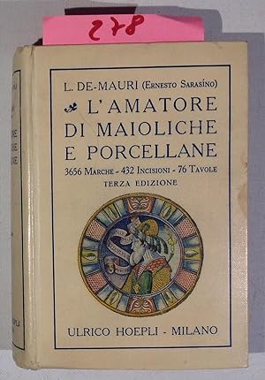 Bild des Verkufers fr L'Amatore Di Maioliche e Porcellane zum Verkauf von Antiquariat Trger