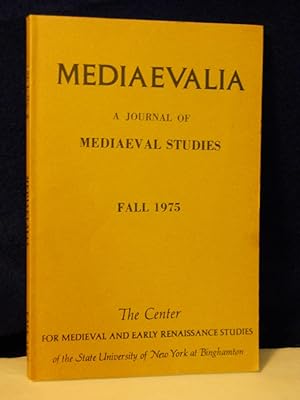 Seller image for Mediaevalia: a journal of mediaeval studies. Fall 1975. Volume I, Number 2 for sale by Gil's Book Loft