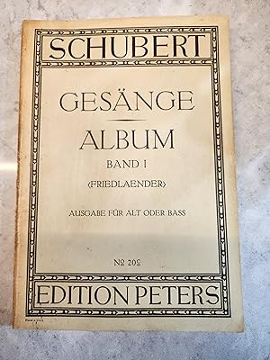 Franz Schubert Gesange Fur Eine Singstimme Mit Klavierbegleitung Kritisch Revidiert Von Max Fried...