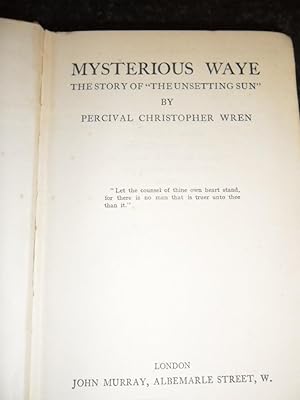 Image du vendeur pour Mysterious Waye mis en vente par Clement Burston Books