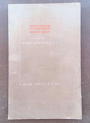 Image du vendeur pour Entretiens psychiatriques 1953 mis en vente par LibrairieLaLettre2