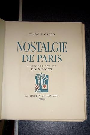 Nostalgie de Paris (original, décomposition et suite)