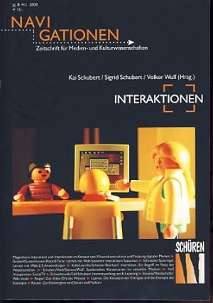 Imagen del vendedor de Interaktionen. Navigationen. Zeitschrift fr Medien- und Kulturwissenschaften Jg. 8, H. 1, 2008. a la venta por Fundus-Online GbR Borkert Schwarz Zerfa