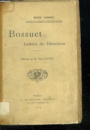 Bild des Verkufers fr BOSSUET. LETTRES DE DIRECTION. zum Verkauf von Le-Livre