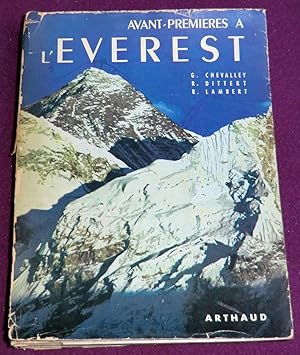 Seller image for AVANT-PREMIERES A L'EVEREST for sale by LE BOUQUINISTE