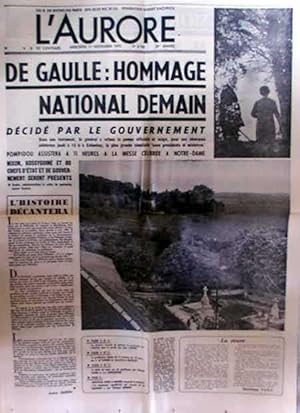 DE GAULLE: HOMMAGE NATIONAL DEMAIN