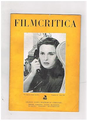 Seller image for Filcritica, mensile della federazione italiana dei circoli del cinema, disponiamo dei n di febb. sett. dic. 1953. Scritti di De Martino; Ch. Chaplin; Ferrara; Frateili; Sacchi; Giannelli; Pradella; Gadda Conti; Barbaro; Bolzoni; ecc. for sale by Libreria Gull