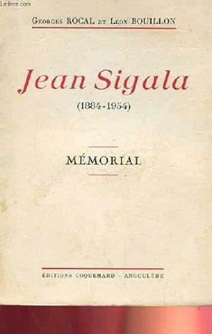 Seller image for JEAN SIGALA, MEMORIAL for sale by Le-Livre