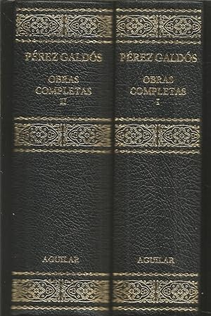 Imagen del vendedor de OBRAS COMPLETAS TOMOS I y II de Prez Galds (T.I-VIDA OBRA Y EPOCA DEL AUTOR -FORTUNATA Y JACINTA- TRISTANA/T.II LA FONTANA DE ORO-LA SOMBRA-EL AUDAZ-DOA PERFECTA-GLORIA-MARIANELA-LA FAMILIA DE LEON ROCH todas las novelas con Nota preliminar) a la venta por CALLE 59  Libros