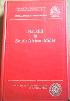 Imagen del vendedor de Backfill in South African Mines a la venta por Chapter 1