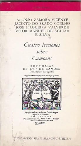 Imagen del vendedor de Cuatro lecciones sobre Camoens a la venta por LIBRERA GULLIVER