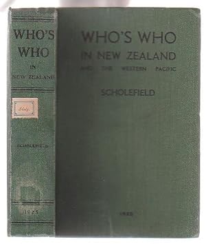 Seller image for Who's Who in New Zealand and the Western Pacific 1925 for sale by Renaissance Books, ANZAAB / ILAB