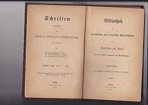 Image du vendeur pour Bibliothek der griechischen und rmischen Schriftsteller ber Judenthum und Juden in neuem Uebertragungen und Sammlunger. Zweiter Band. Die kleineren Schriften des Flavius Josephus. Schriften herausgegebn vom Institut zur Frderung der israelitischen Literatur unter Leitung von Dr. Ludwig Philippson in Bonn, Dr. A. M. Goldschmidt in Leipzig, Dr. L. Herzfeld in Braunschweig Zwolfftes Jahr: 1866 - 1867 mis en vente par Meir Turner