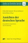 Bild des Verkufers fr Ansichten der deutschen Sprache zum Verkauf von primatexxt Buchversand