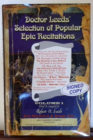 Seller image for Doctor Leeds' Selection of Popular Epic Recitations: For Minstrel and Stage Use [SIGNED] for sale by RON RAMSWICK BOOKS, IOBA