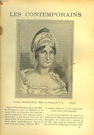 Bild des Verkäufers für LES CONTEMPORAINS N°423. LETIZIA RAMOLINO BONAPARTE, MERE DE NAPOLEON Ier (.-1836) zum Verkauf von Le-Livre