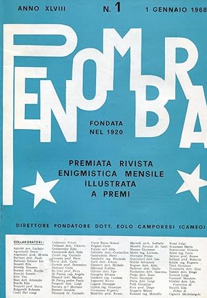 PENOMBRA, premiata rivista enigmistica mensile illustrata anno 1968 (N.1-12 COMPLETA), Forli', Pe...