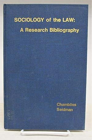 Seller image for Sociology of the Law: A Research Bibliography for sale by Book Nook