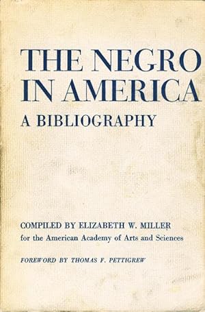 Bild des Verkufers fr THE NEGRO IN AMERICA: A Bibliography. zum Verkauf von Bookfever, IOBA  (Volk & Iiams)