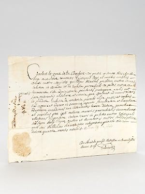 Seller image for [ Pice manuscrite date du 14 octobre 1684, rdige au nom de l'vque de Lavaur, Mgr. Charles Le Goux de la Berchre : dispense de charges accorde au prtre Guillaume Maurel] for sale by Librairie du Cardinal