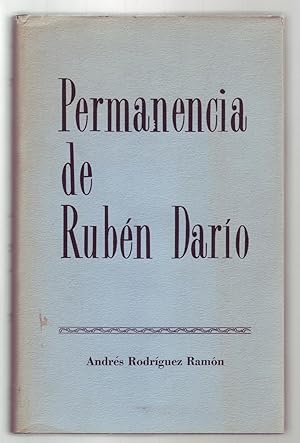 Imagen del vendedor de PERMANENCIA DE RUBN DARIO (inscribed by A.R. Ramn). a la venta por ABLEBOOKS