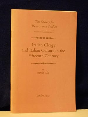 Seller image for Italian Clergy and Italian Culture in the Fifteenth Century for sale by Gil's Book Loft